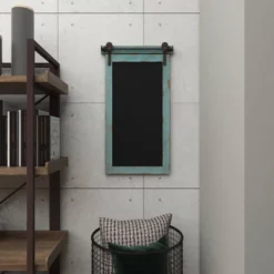 Wood Sign Wall Decor With Chalkboard Blue - Olivia & May -Decora Shop GUEST f6621ef3 3e5b 4d91 8501 3b1b9f46c422