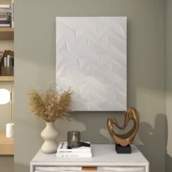 Wood Geometric Carved Wall Decor White - CosmoLiving By Cosmopolitan -Decora Shop GUEST f6d18ac2 1841 44b2 aeff de2494d8ba2e