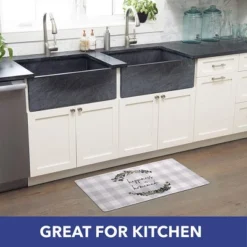 J&V TEXTILES Anti Fatigue Kitchen Mat Cushioned Anti Fatigue, Non Slip Waterproof Mat Standing Desk, 20x36x1/2 Inches (Happy Is Homemade) -Decora Shop GUEST f8f410ee c87b 4608 9d13 26eafe38ad85