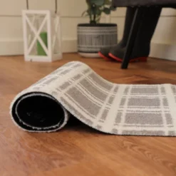 2'x3' ColorStar Prairie Grid Door Mat Gray - Bungalow Flooring -Decora Shop GUEST f90404d7 8bf1 4cf7 9b60 9e311e06a197