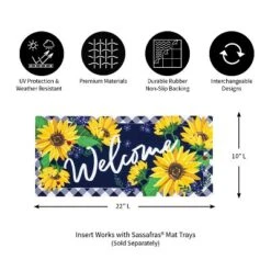 Evergreen Sunflower Welcome Sassafras Indoor Outdoor Switch Doormat 1'10"x10" Multicolored -Decora Shop GUEST f9192cae 6b31 4a87 a102 e2a12e8bda1f