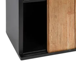 30" X 7.25" X 27.5" Samuels Decorative Wood And Metal Wall Cabinet Charcoal/Rustic Brown - Kate & Laurel All Things Decor -Decora Shop GUEST f91ca57d bf06 4a18 b72c 8ccaf393a0bc