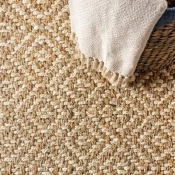 Hira Hand Woven Diamond Chunky Jute Area Rug - JONATHAN Y -Decora Shop GUEST fa11c607 4914 4df0 b79f c32788016e19