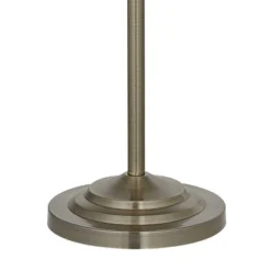 Regency Hill Montebello Vintage Retro Floor Lamp Standing 59" Tall Antique Brass Metal Soft Tan Bell Shade For Living Room Bedroom Office House Home -Decora Shop GUEST faa282a0 5814 47e0 a877 cd164470e586