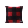20"x20" Oversize Cabin Plaid Square Throw Pillow With 50"x60" Cabin Plaid Throw Blanket Set Red/Black - Eddie Bauer