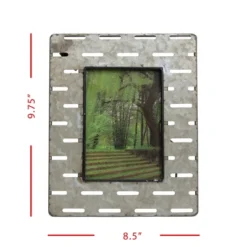 4x6 Inches Galvanized Metal & Glass Photo Frame - Foreside Home & Garden -Decora Shop GUEST fe3d63e8 c524 41b6 ab25 407c4afbc42f