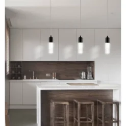 4.75" LED 1-Light Bolha Bubble Acrylic/Iron Minimalist Pendant Black - JONATHAN Y -Decora Shop GUEST ff4ad7ec e151 4702 b4d3 444c07f9fc5d